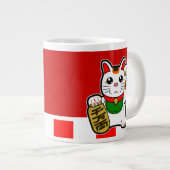 Maneki Neko: Japanisch Lucky Cat Jumbo-Tasse (Vorderseite Rechts)