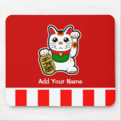 Maneki Neko: Japanisch Lucky Cat Mousepad (Vorne)