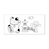 Maneki Neko Japanisch Lucky Cat Permastempel (Design)