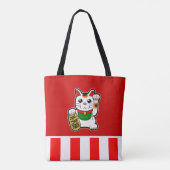 Maneki Neko: Japanisch Lucky Cat Tasche (Rückseite)