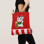 Maneki Neko: Japanisch Lucky Cat Tasche (Von Nahem)