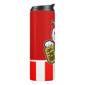 Maneki Neko: Japanisch Lucky Cat Thermosbecher (Nach links gedreht)