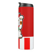 Maneki Neko: Japanisch Lucky Cat Thermosbecher (Nach rechts gedreht)