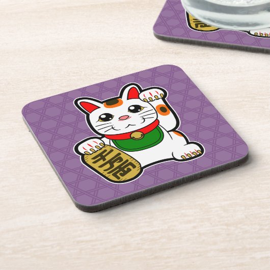 Maneki Neko: Japanisch Lucky Cat Untersetzer (Linke Seite)