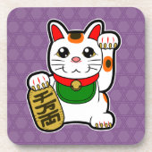 Maneki Neko: Japanisch Lucky Cat Untersetzer (Vorderseite)