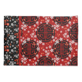 Maneki Neko Japanisch Waving Lucky Cat mit Koi Kissenbezug (Rückseite-Links)