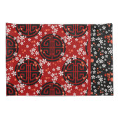 Maneki Neko Japanisch Waving Lucky Cat mit Koi Kissenbezug (Rückseite-Rechts)