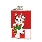 Maneki Neko: Japanische glückliche Katze Flachmann (Links)