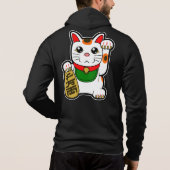 Maneki Neko: Japanische glückliche Katze Hoodie (Rückseite)