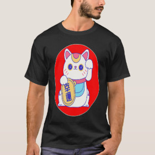 Maneki Neko Japanische Glückskatze T-Shirt