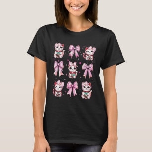 Maneki Neko Japanische Katze Glückliches Mädchen K T-Shirt