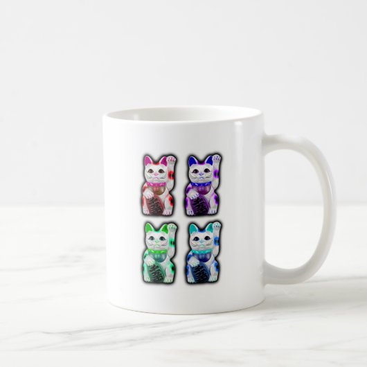 Maneki Neko JAPANISCHER Geld CAT Kaffeetasse (Rechts)