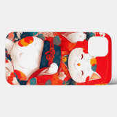 Maneki-Neko, Japanischer Lucky Cat Case-Mate iPhone Hülle (Rückseite (Horizontal))