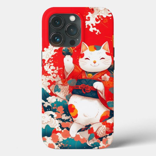 Maneki-Neko, Japanischer Lucky Cat Case-Mate iPhone Hülle (Rückseite)