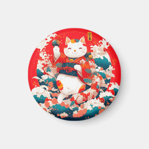 Maneki-Neko, Japanischer Lucky Cat Magnet