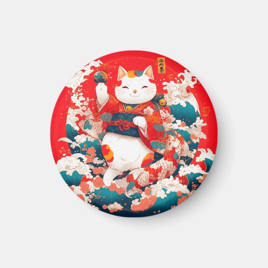 Maneki-Neko, Japanischer Lucky Cat Magnet (Vorne)