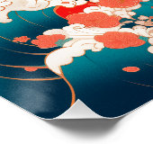 Maneki-Neko, Japanischer Lucky Cat Poster (Ecke)