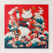 Maneki-Neko, Japanischer Lucky Cat Puzzle (Vertikal)