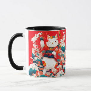 Maneki-Neko, Japanischer Lucky Cat Tasse