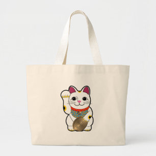 Maneki Neko Jumbo Stoffbeutel