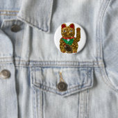 Maneki-Neko-Katze Button (Beispiel)