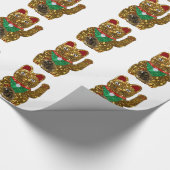 Maneki-Neko-Katze Geschenkpapier (Ecke)