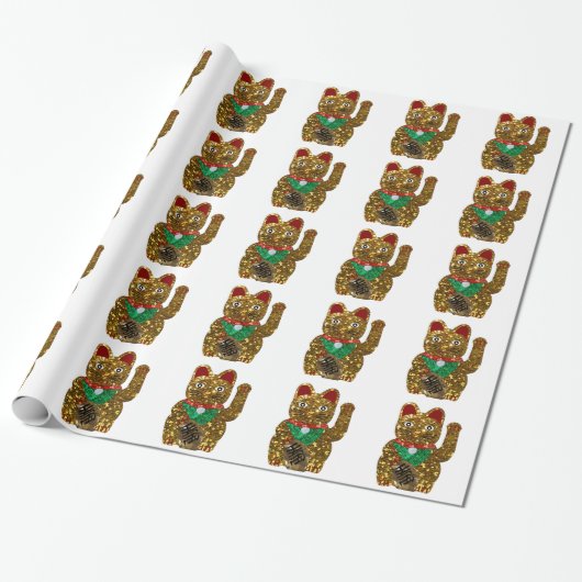 Maneki-Neko-Katze Geschenkpapier (Ungerollt)