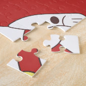 Maneki-Neko Katze, japanisches Doodle-Muster. Puzzle (Seite)