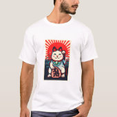 Maneki-Neko-Katze T-Shirt (Vorderseite)