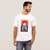 Maneki-Neko-Katze T-Shirt (Vorne ganz)