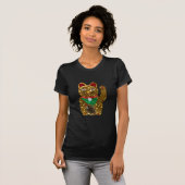 Maneki-Neko-Katze T-Shirt (Vorne ganz)