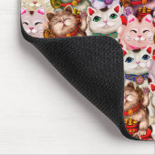 Maneki-neko-Katzen-Muster Mousepad (Ecke)