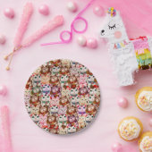 Maneki-neko-Katzen-Muster Pappteller (Party)