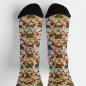 Maneki-neko-Katzen-Muster Socken (Oben)
