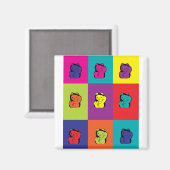 Maneki Neko Kitty Pop Kunstmagnet Magnet (Vorderseite/Rückseite)