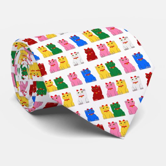 Maneki Neko Krawatte (Gerollt)