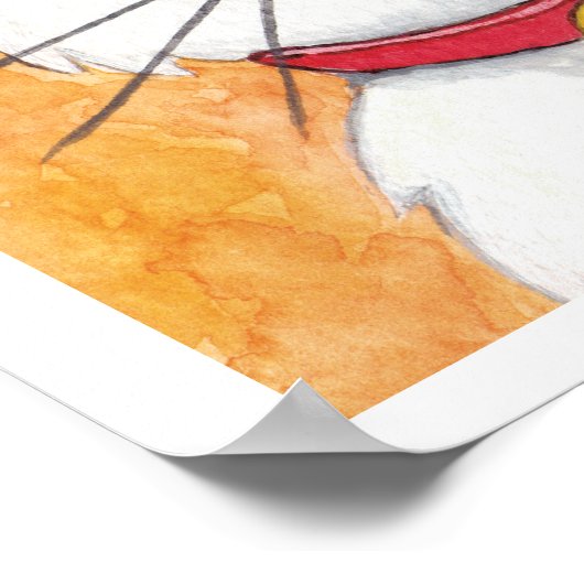 Maneki Neko Lucky Calico Cat Kunstdruckerei Poster (Ecke)