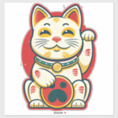 Maneki Neko - Lucky Cat Aufkleber (Blatt)