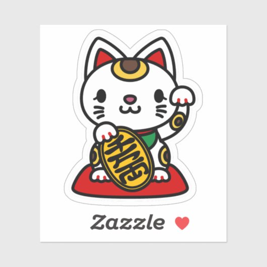 Maneki Neko (Lucky Cat) Aufkleber (Blatt)