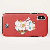 Maneki-neko Lucky Cat Case-Mate iPhone Hülle (Rückseite (Horizontal))