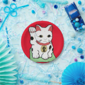 Maneki-Neko /Lucky Cat Emoji Pappteller (Party)