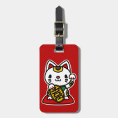 Maneki Neko (Lucky Cat) Gepäckanhänger (Vorderseite vertikal)