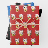 Maneki Neko - Lucky Cat Mixed Geschenkpapier Set (Beispiel)