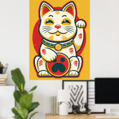 Maneki Neko - Lucky Cat Poster (Heimbüro)