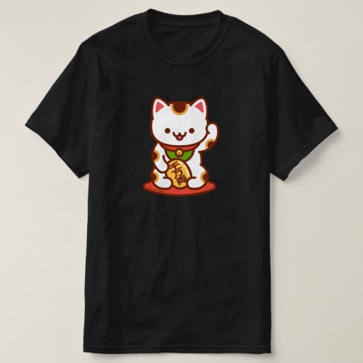 MANEKI-NEKO Lucky Cat T - Shirt - Weiß (Design vorne)