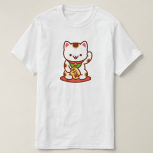 MANEKI-NEKO Lucky Cat T - Shirt - Weiß