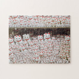 Maneki Neko Lucky Cat Temple Tokyo Japan Foto Puzzle