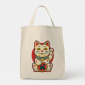Maneki Neko - Lucky Cat Tragetasche (Rückseite)
