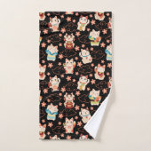 Maneki Neko Lucky Cats Badehandtuch-Set Badhandtuch Set (Handtuch)