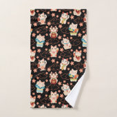 Maneki Neko Lucky Cats Badehandtuch-Set Badhandtuch Set (Handtuch)